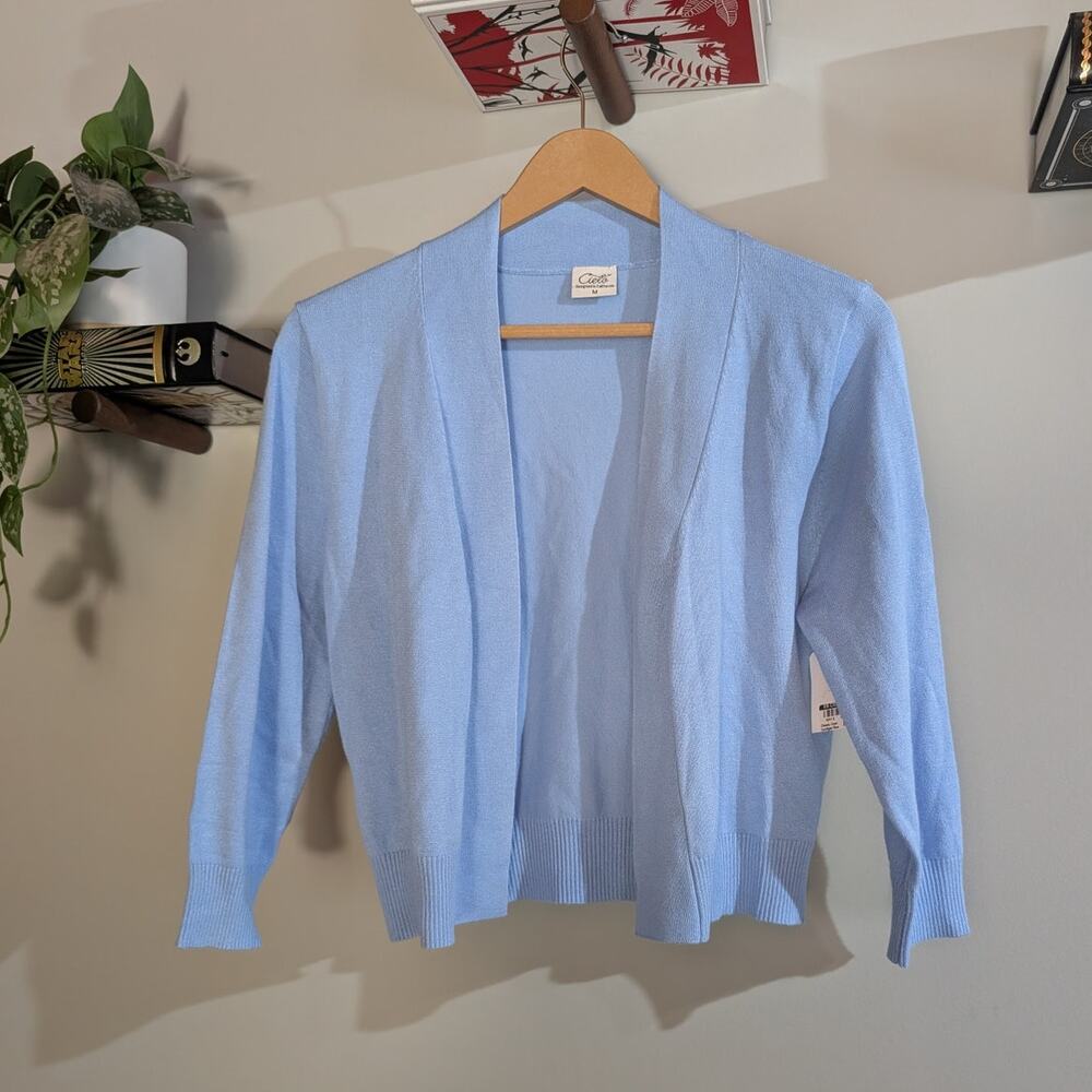 Cielo | Light Blue Cropped Cardigan Sweater | M